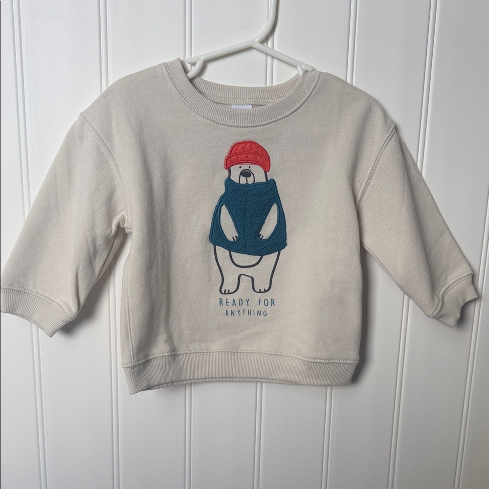 Carter's Cream Sweatshirt with Polar Bear Design